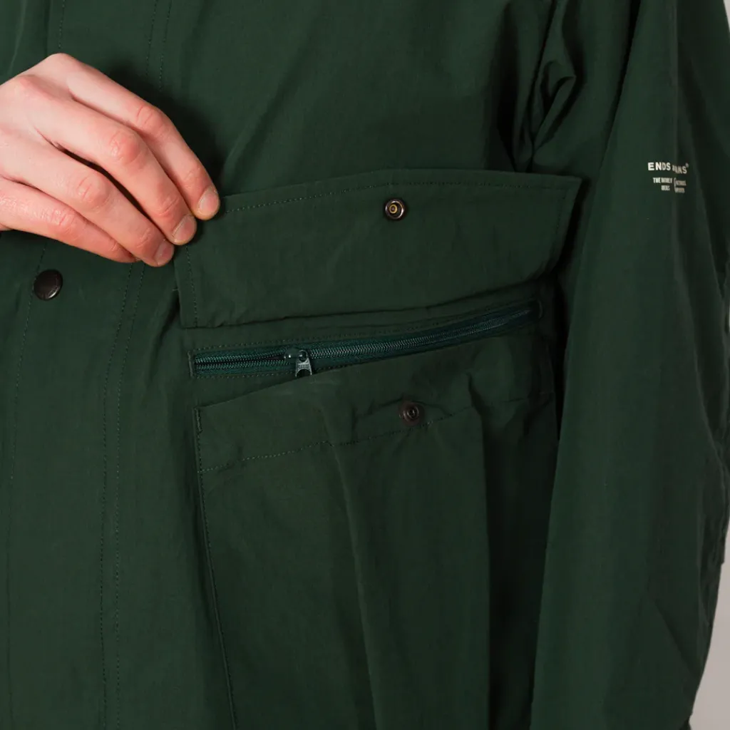 Jackets|Ends and Means Travel Half Parka - Woods Green