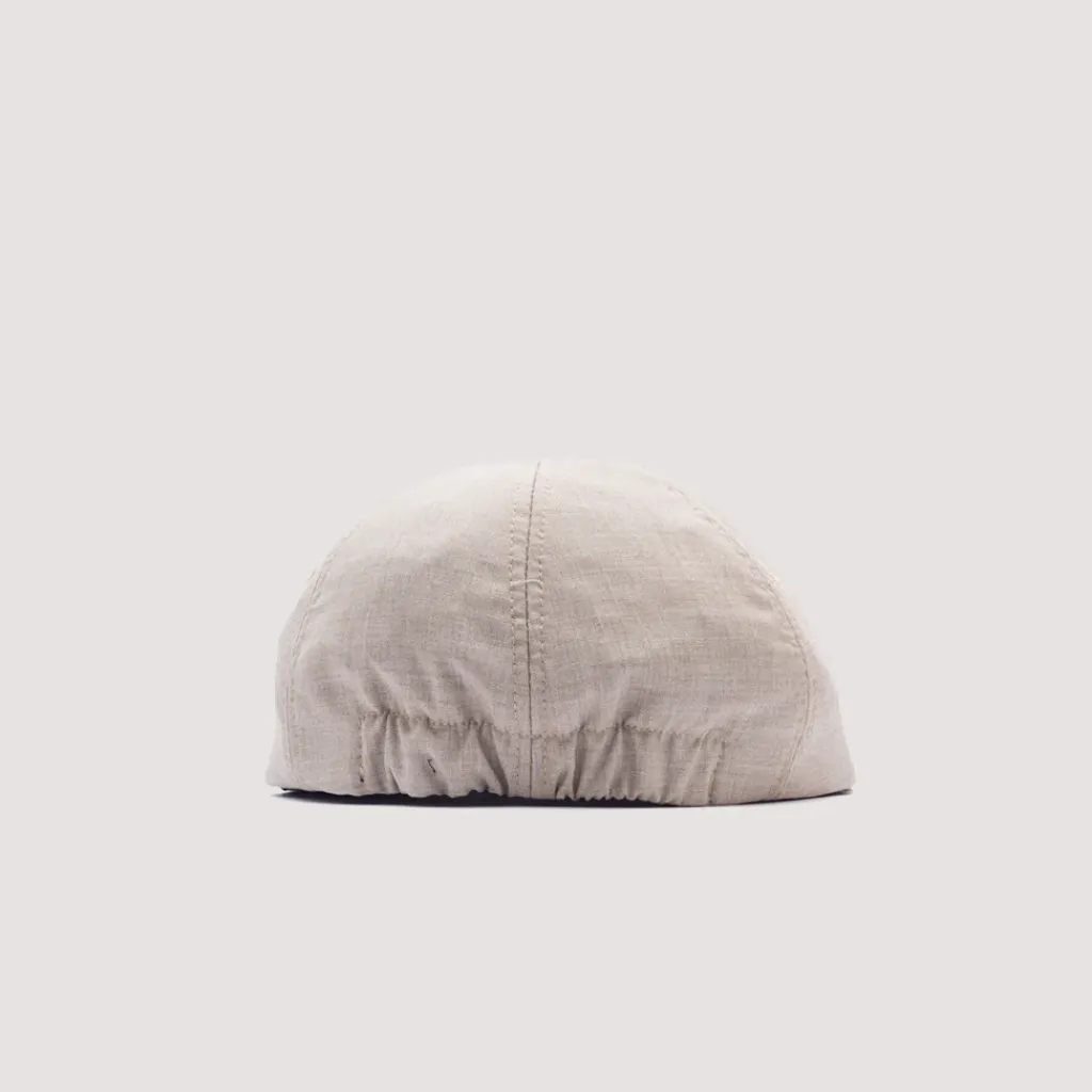 Headwear|Found Feather Tropical Wool 6 Panel Cap - Beige