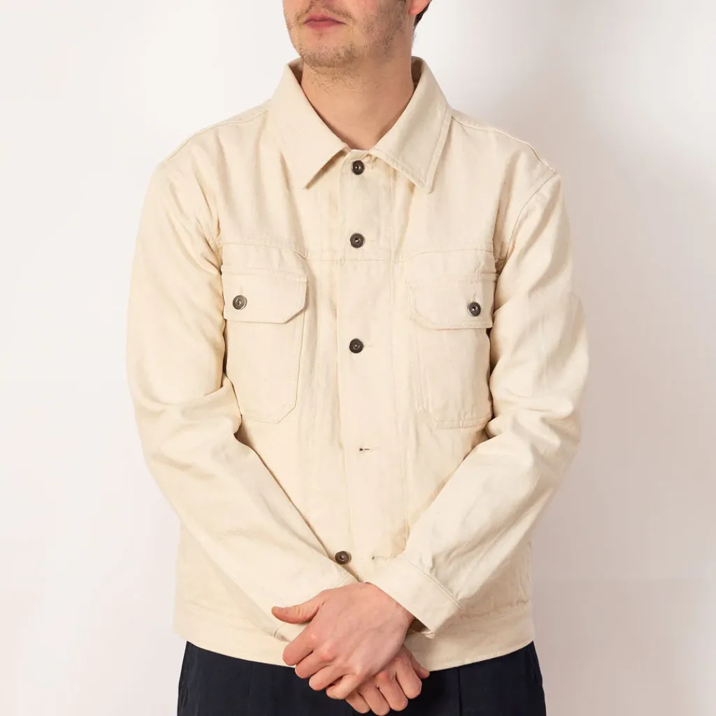 Jackets|Universal Works Trucker Jacket - Ecru
