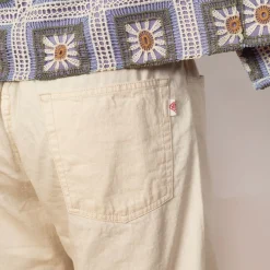 Trousers|Danton Tuck Belted Pants - Ecru