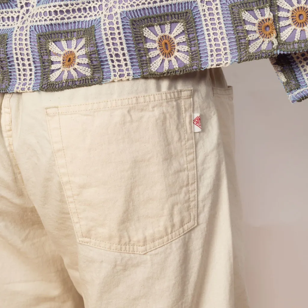 Trousers|Danton Tuck Belted Pants - Ecru