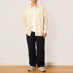 Trousers|Sage De Cret Tumbler Single Pleated Wide Pants - Navy