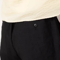 Trousers|Sage De Cret Tumbler Single Pleated Wide Pants - Navy