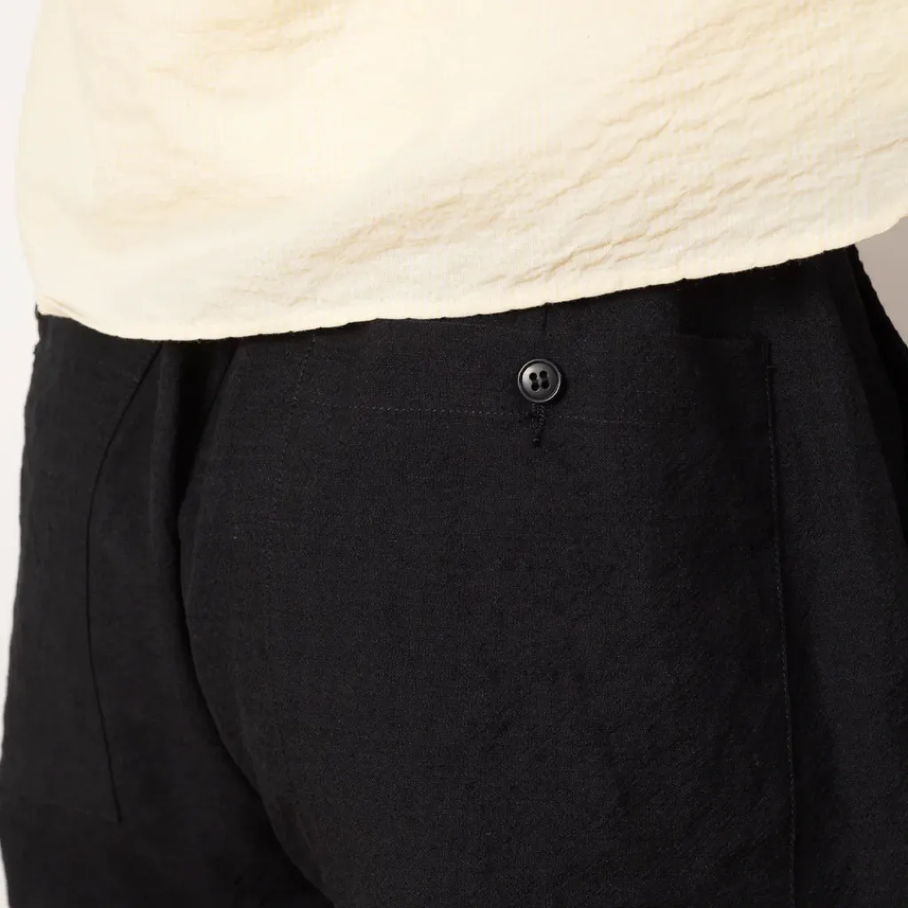 Trousers|Sage De Cret Tumbler Single Pleated Wide Pants - Navy