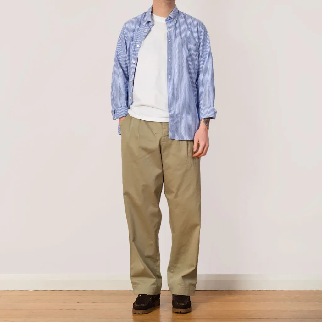 Trousers|Universal Works Twill Duke Pant - Stone