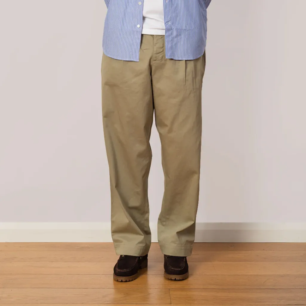 Trousers|Universal Works Twill Duke Pant - Stone
