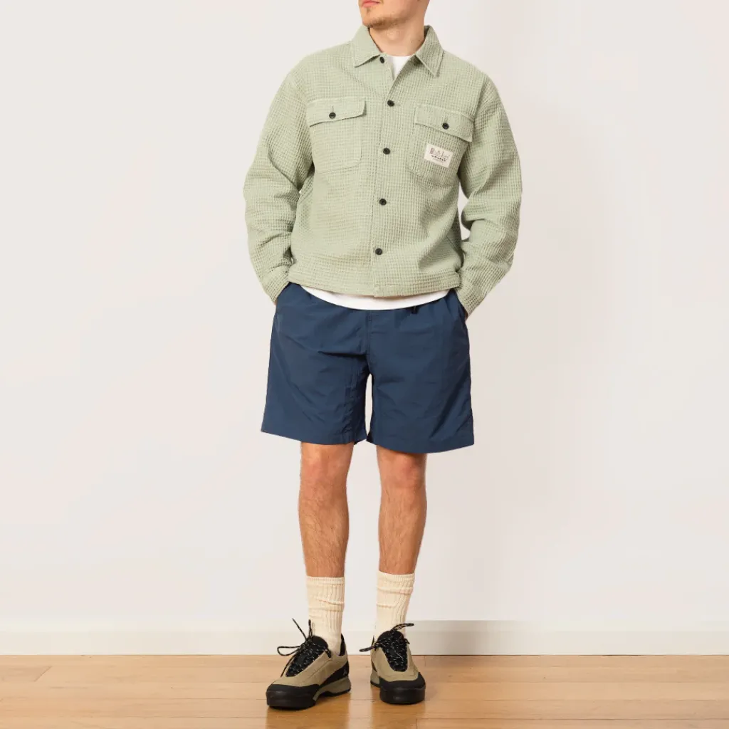 Shirts|Brain Dead Waffle Button Front Shirt - Stone