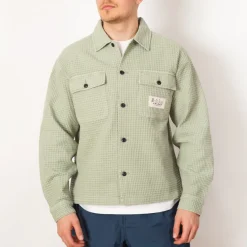 Shirts|Brain Dead Waffle Button Front Shirt - Stone