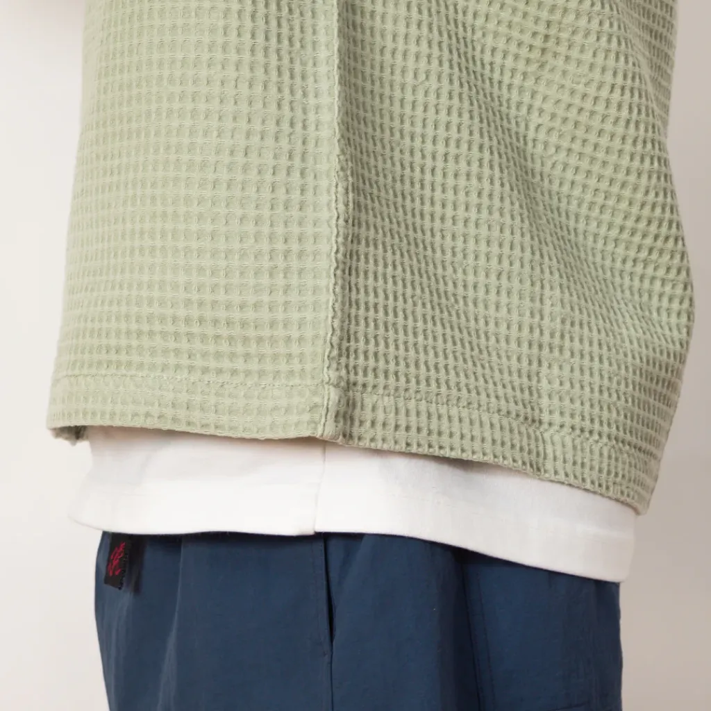 Shirts|Brain Dead Waffle Button Front Shirt - Stone