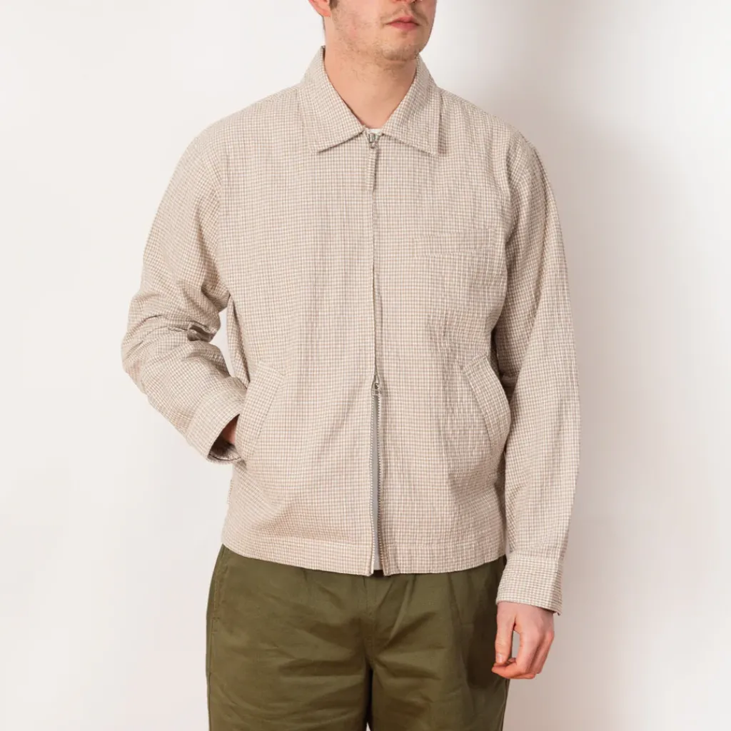 Jackets|Universal Works Windcheater Jacket - Ecru/Sand