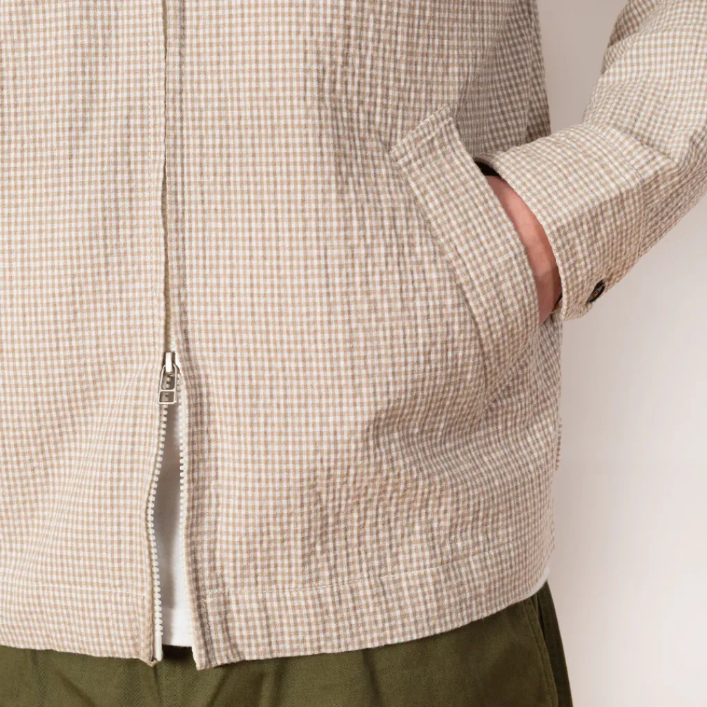 Jackets|Universal Works Windcheater Jacket - Ecru/Sand