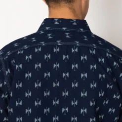 Shirts|Needles Work Shirt Indigo Kasuri - Papillon