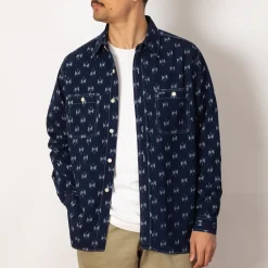 Shirts|Needles Work Shirt Indigo Kasuri - Papillon
