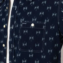 Shirts|Needles Work Shirt Indigo Kasuri - Papillon