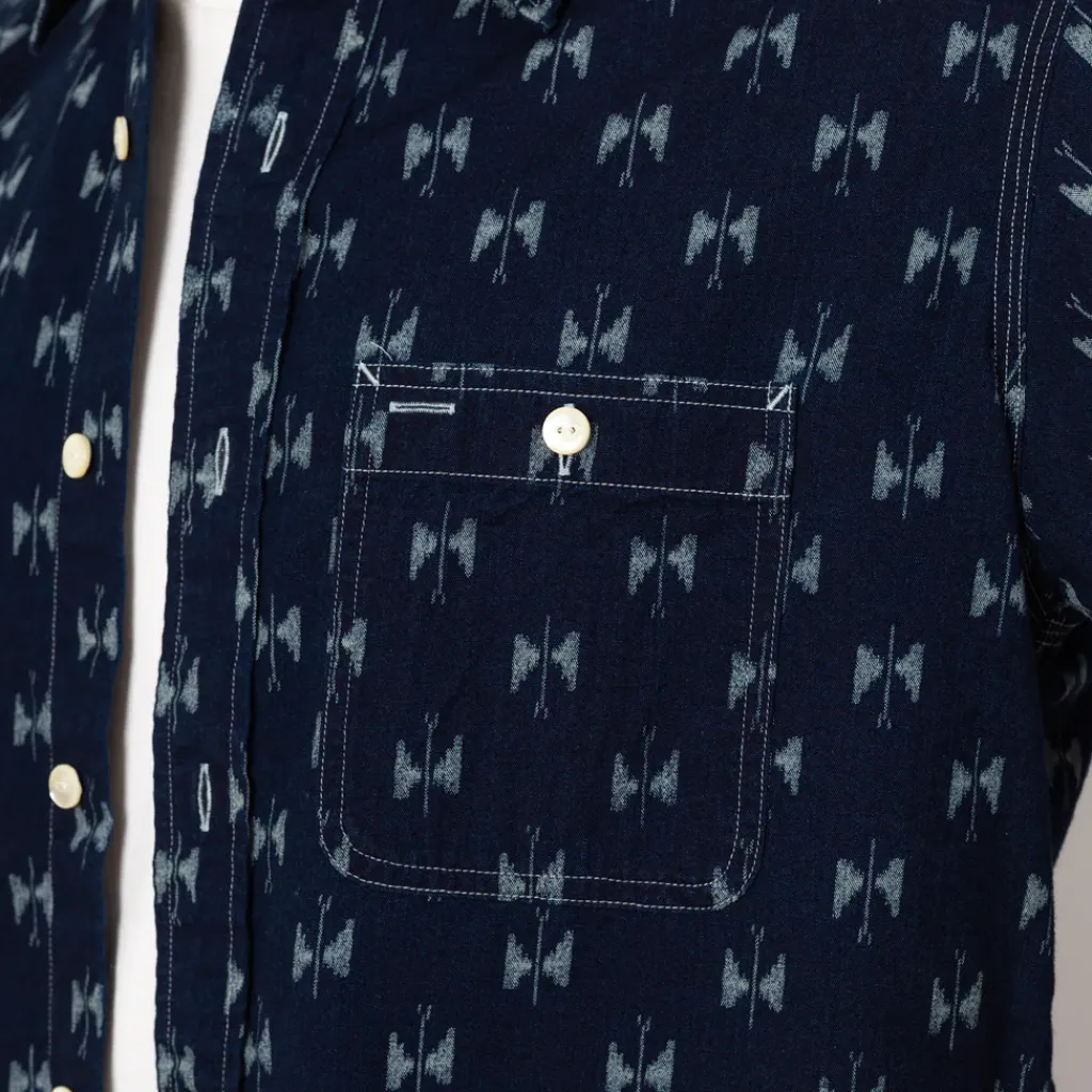 Shirts|Needles Work Shirt Indigo Kasuri - Papillon