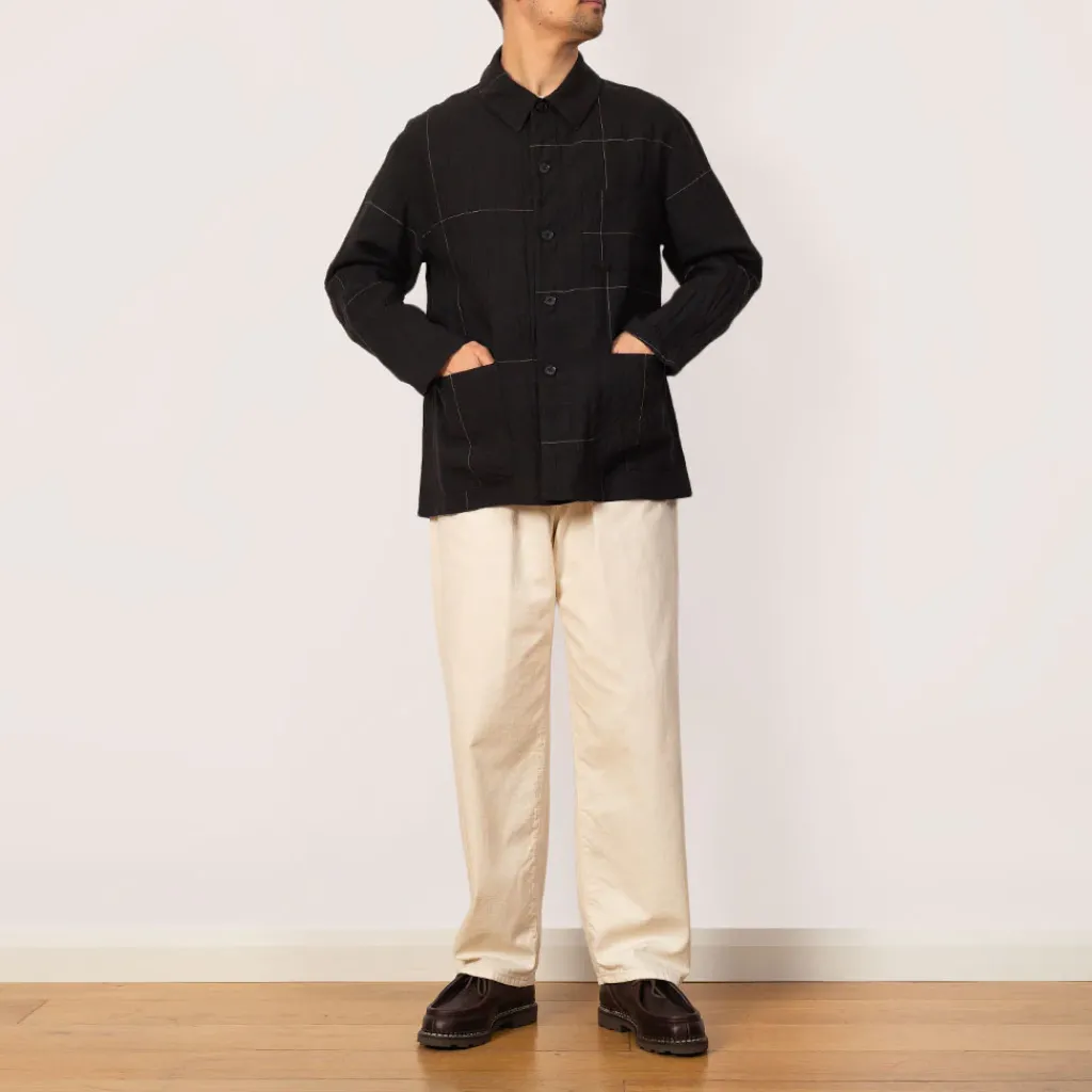 Jackets|Kaptain Sunshine Work Shirt Jacket - Black Window Pane