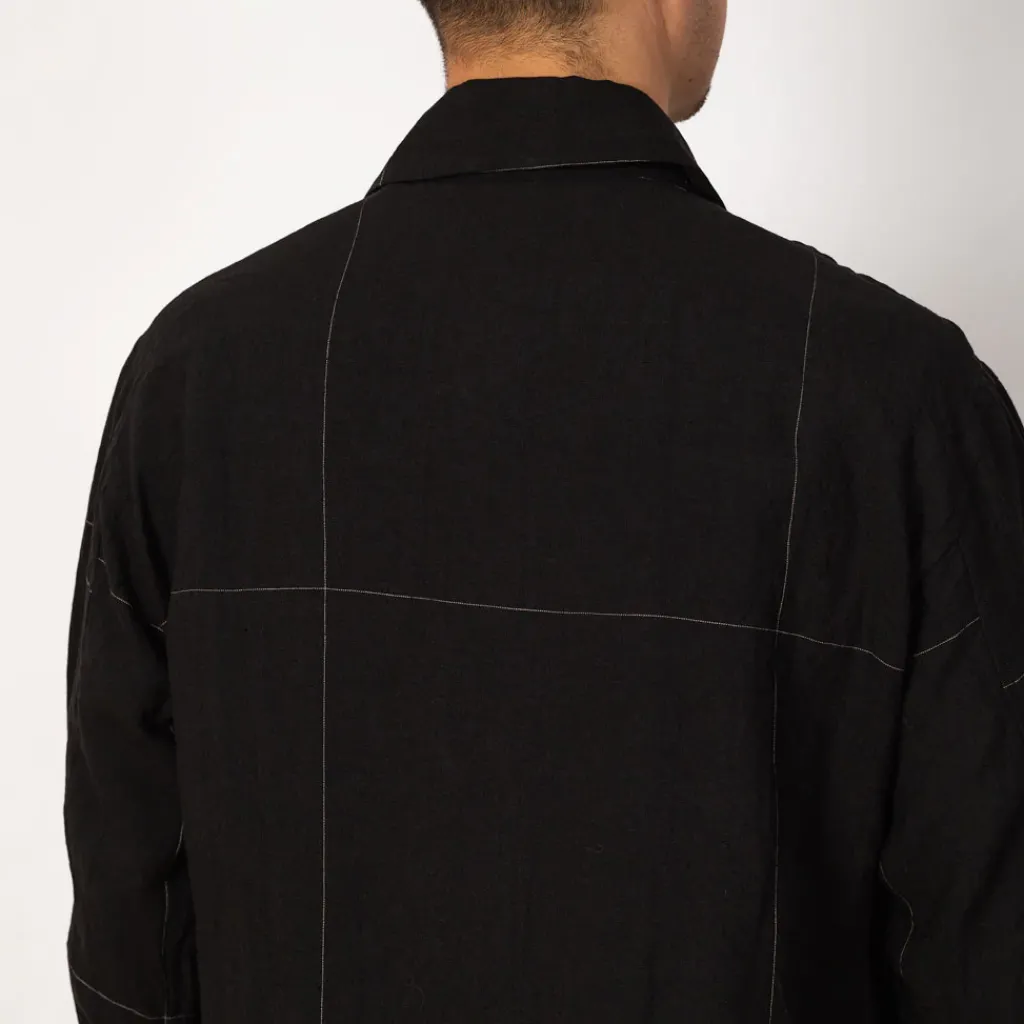 Jackets|Kaptain Sunshine Work Shirt Jacket - Black Window Pane