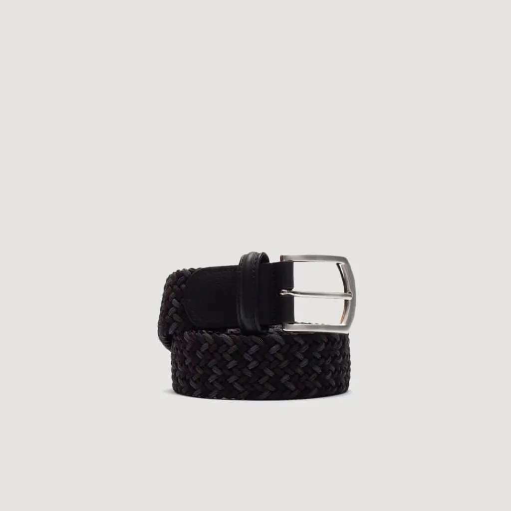 Belts|Anderson's Woven Belt - Dark Navy Multi