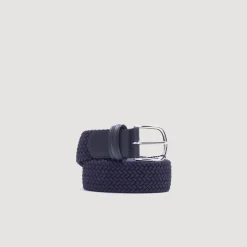 Belts|Anderson's Woven Belt - Navy