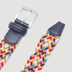Belts|Anderson's Woven Belt - Pink Multi