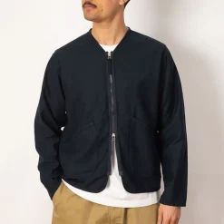 Jackets|Universal Works Zip Liner Jacket - Navy